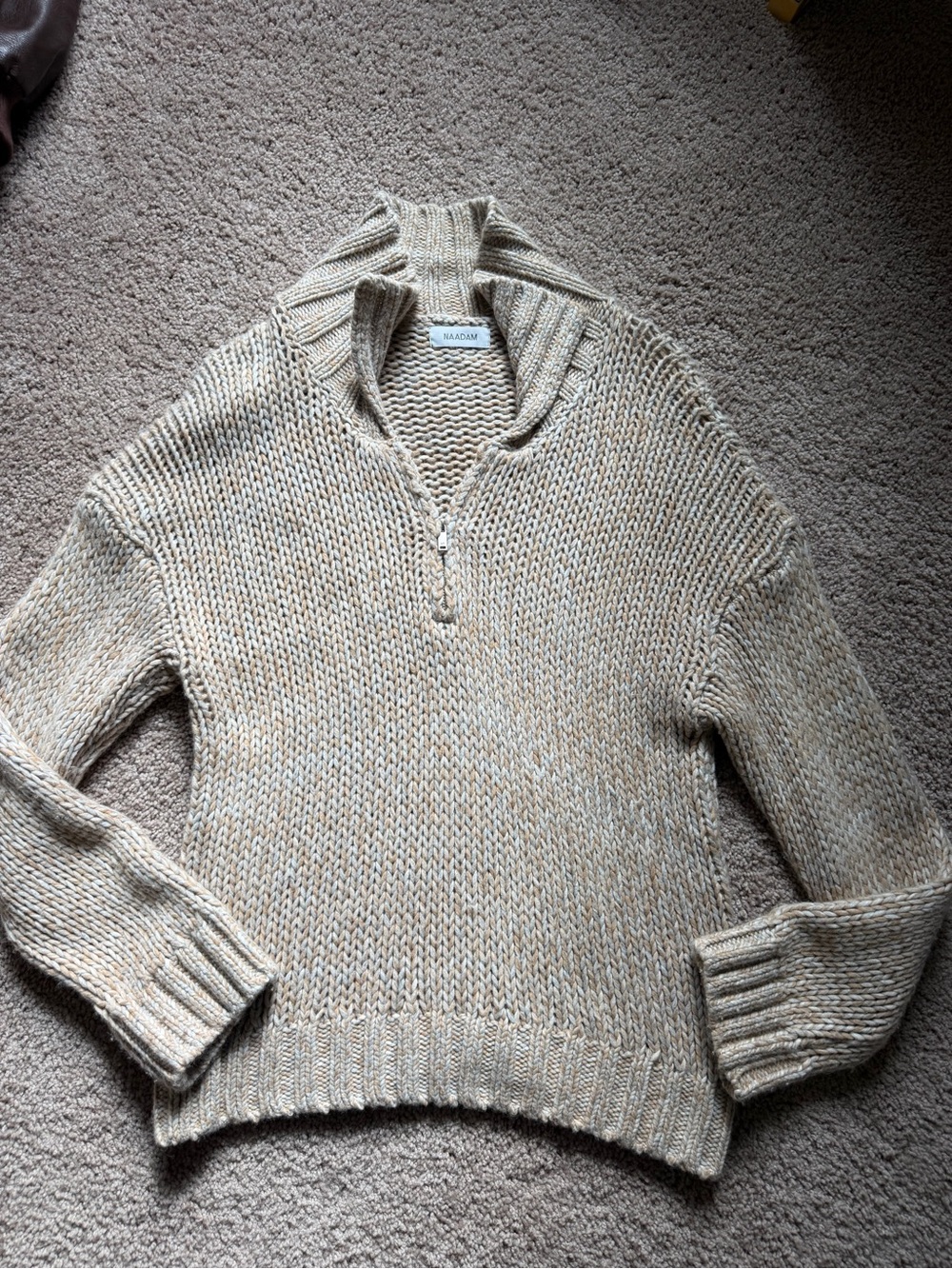 Naadam Quarter Zip Sweater